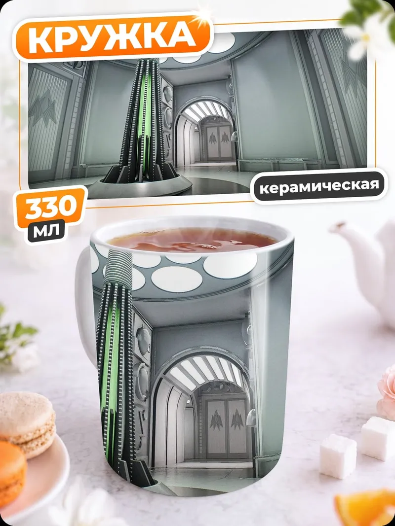 Кружка керамическая Футуристический зал