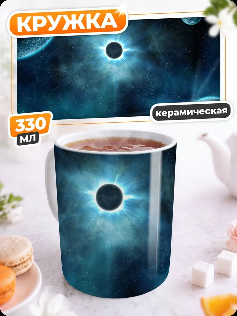 Кружка керамическая Космический закат