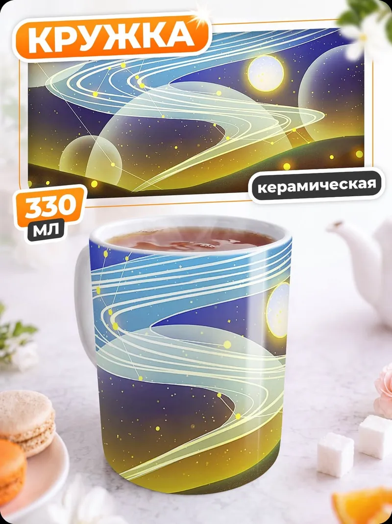 Кружка керамическая Космическая симфония света
