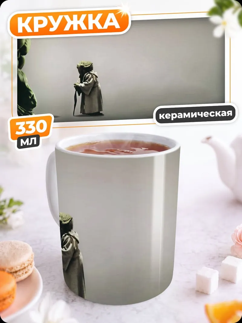 Кружка керамическая Халк и Йода