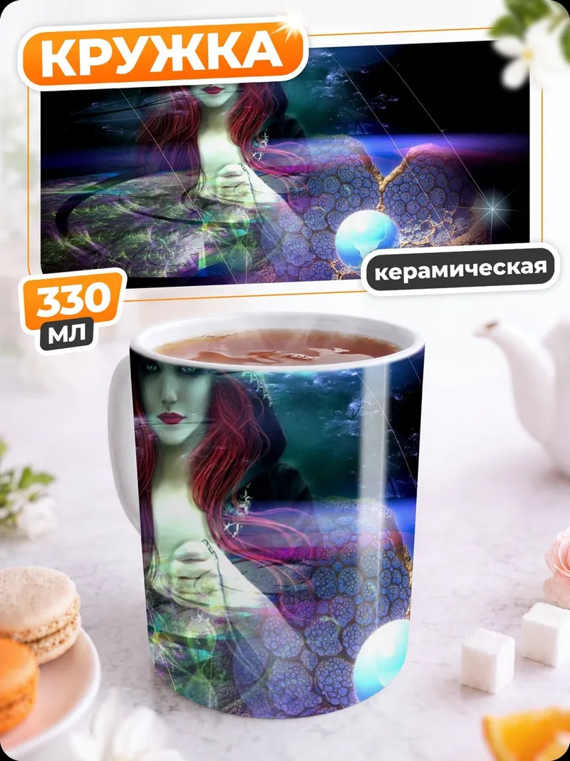 Кружка керамическая Мистическая женщина
