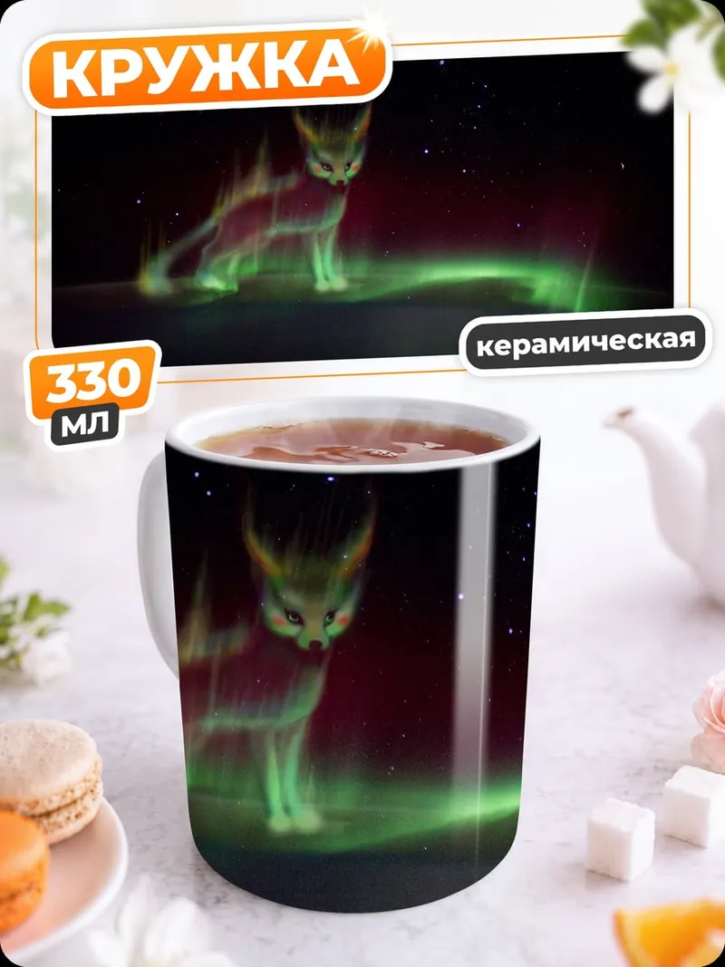 Кружка керамическая Призрачный лис