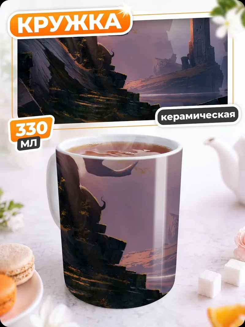 Кружка керамическая Заброшенный замок