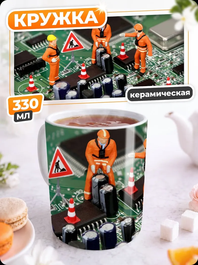 Кружка керамическая Ремонт материнской платы