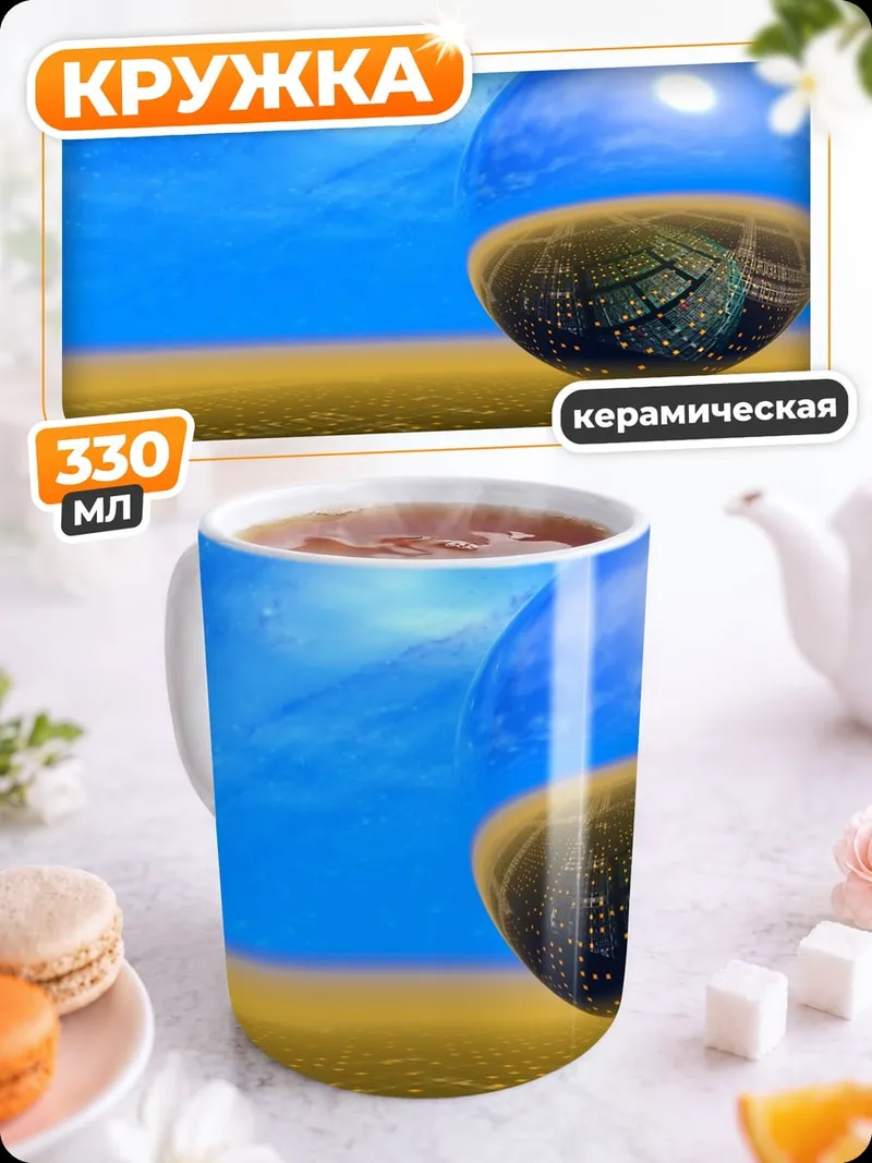 Кружка керамическая Фантастический мир шар