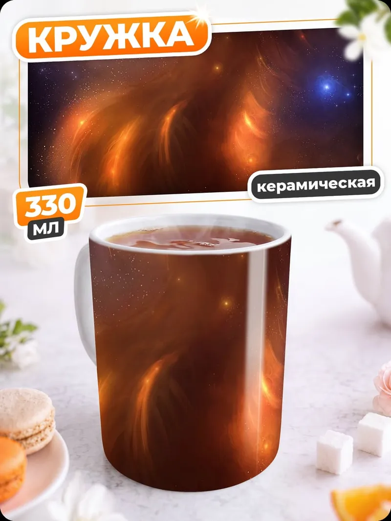 Кружка керамическая Космический феникс
