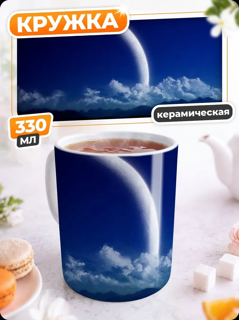 Кружка керамическая Лунная ночь