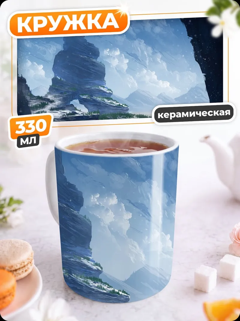 Кружка керамическая Ледяные горы