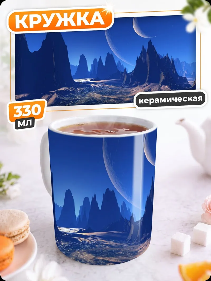 Кружка керамическая Инопланетный пейзаж