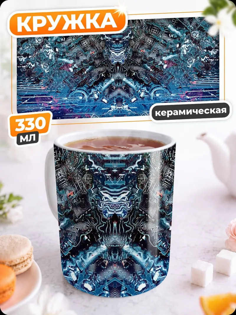 Кружка керамическая Кибернетический хаос