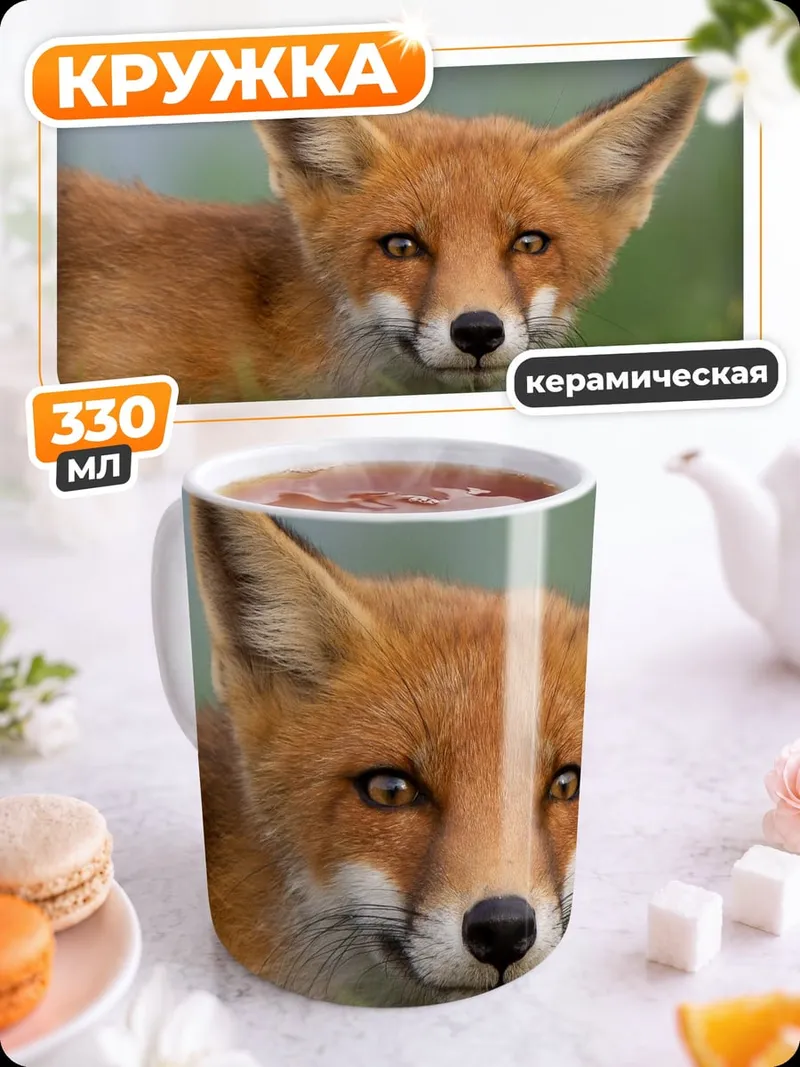 Кружка керамическая Рыжая лиса