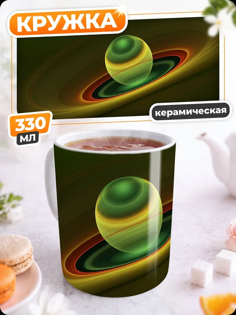 Кружка керамическая Зеленая сфера