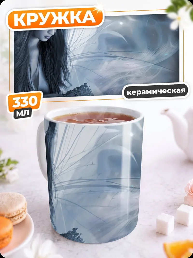 Кружка керамическая Фея с крыльями
