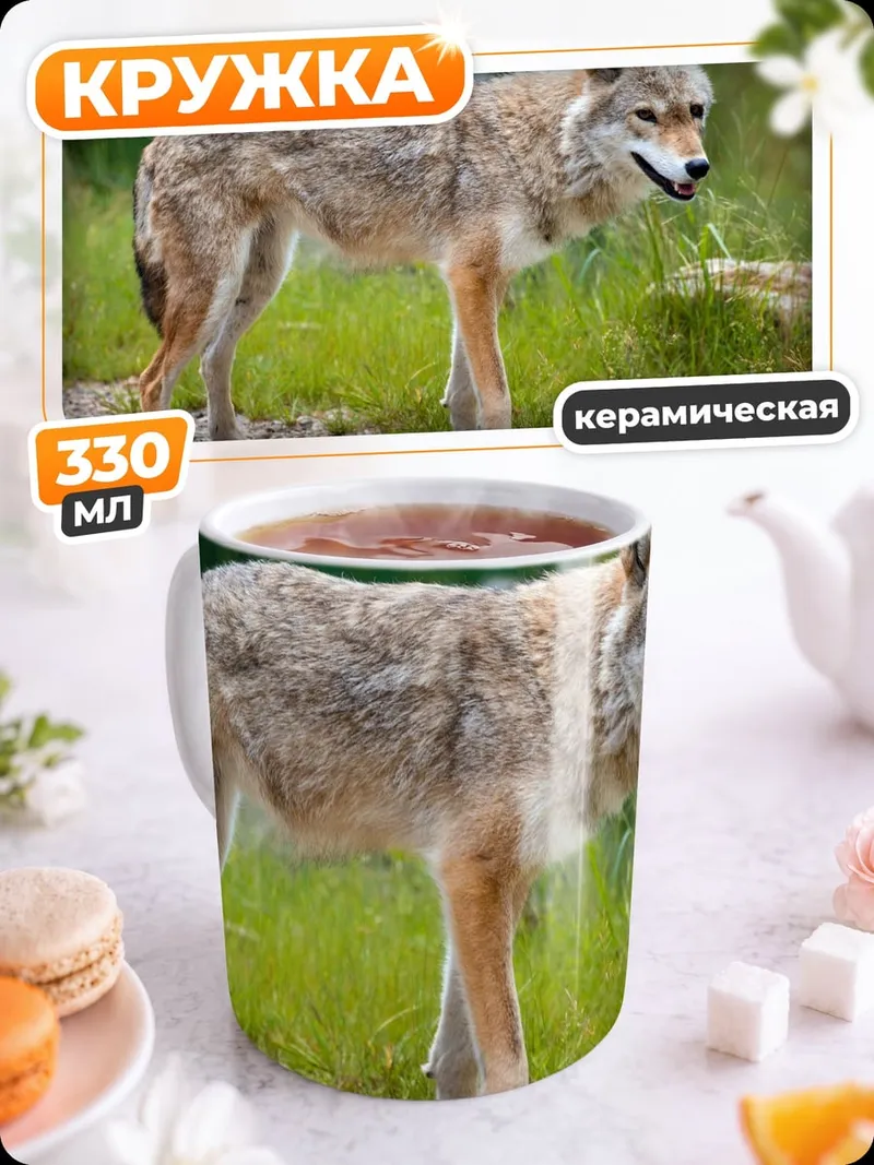 Кружка керамическая Дикий койот