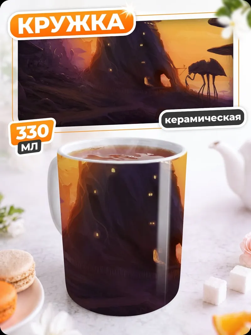 Кружка керамическая Фантастический пейзаж