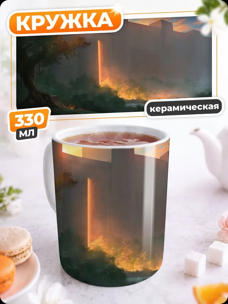 Кружка керамическая Ворота в закат