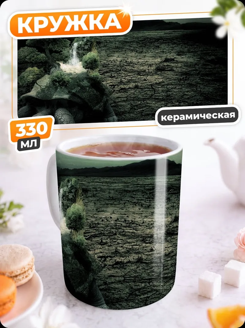Кружка керамическая Черепаха Мира