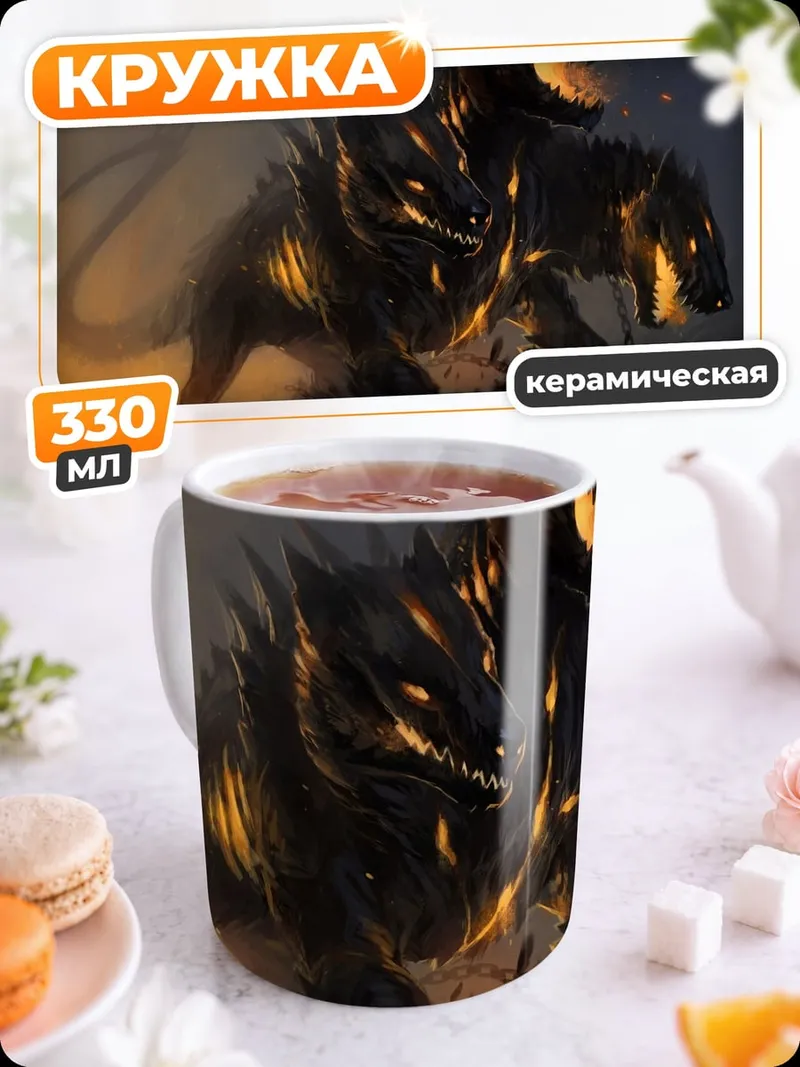 Кружка керамическая Адская Цербер