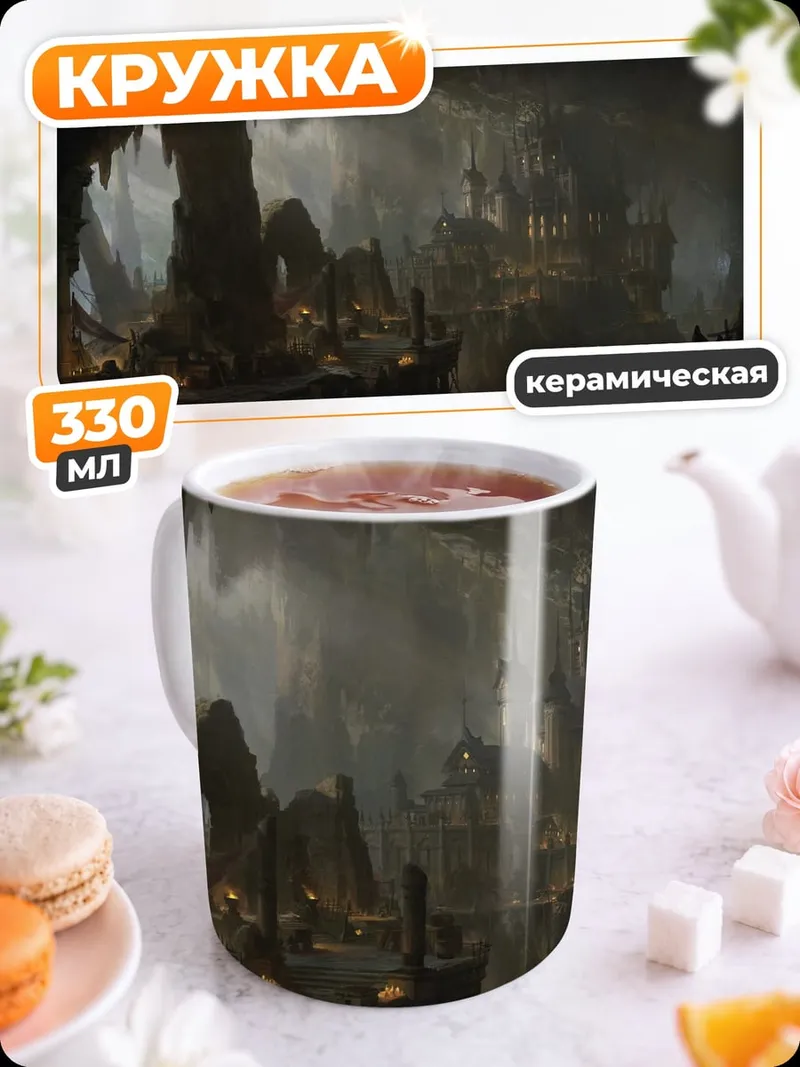 Кружка керамическая Подземный город