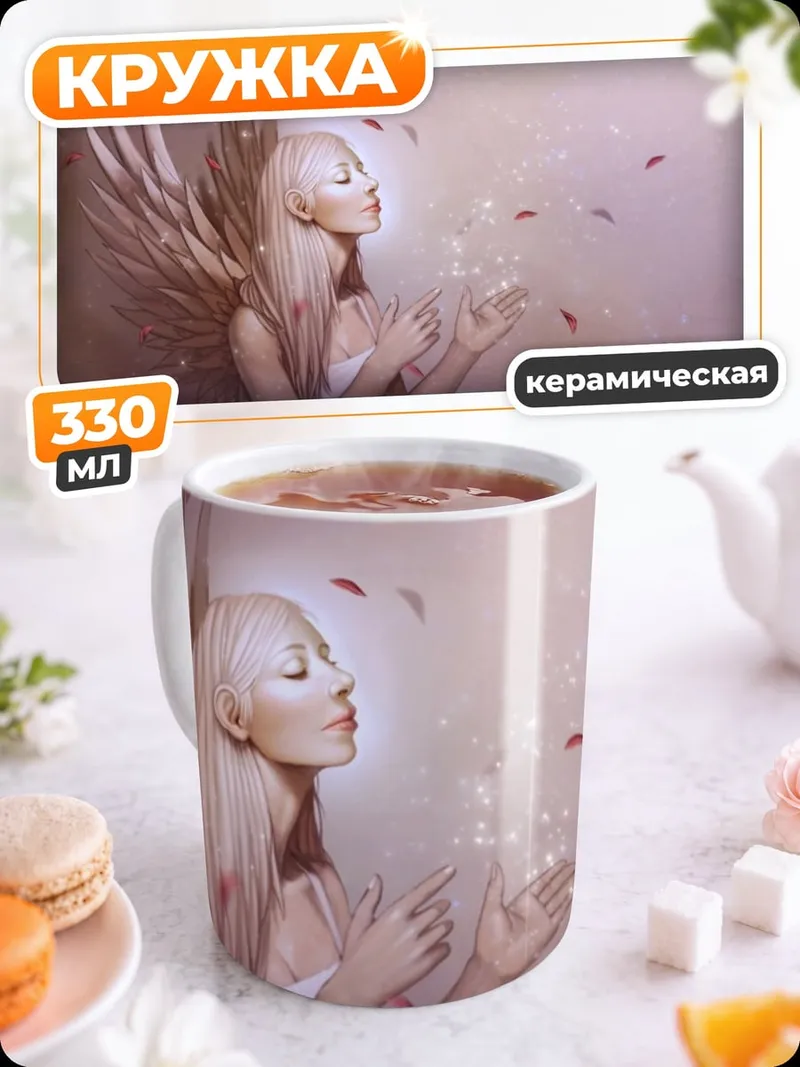 Кружка керамическая Ангел с крыльями
