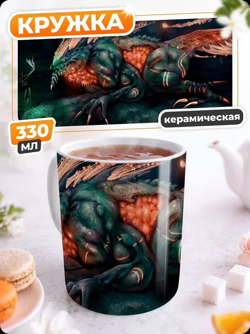Кружка керамическая Фэнтези монстр лес