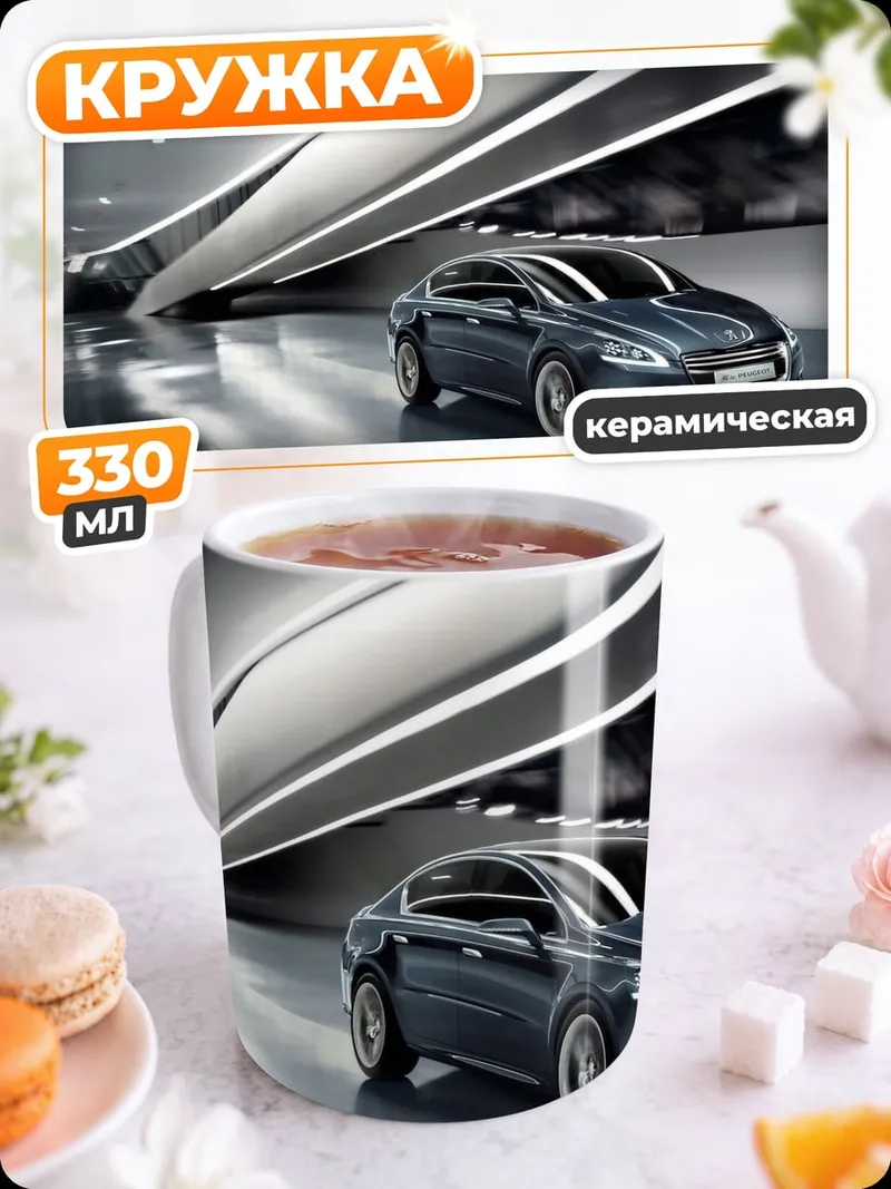 Кружка керамическая Автомобиль в туннеле