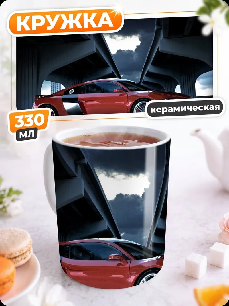 Кружка керамическая Красный спорткар