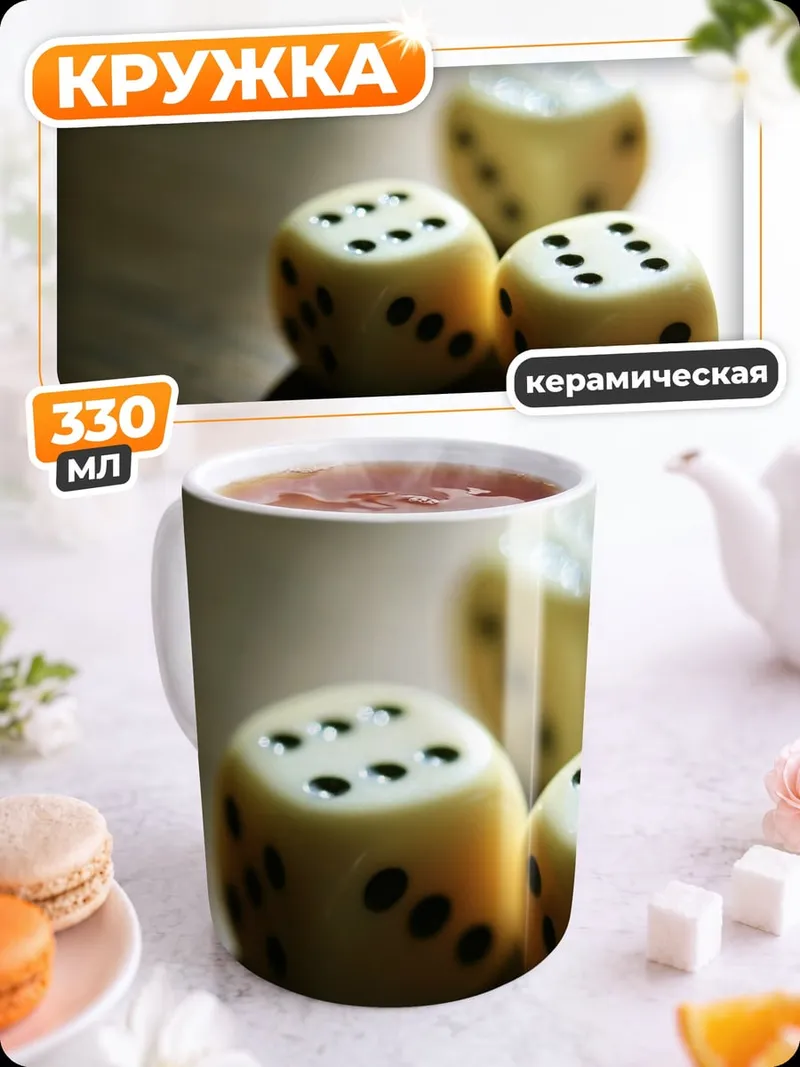 Кружка керамическая Игральные кости