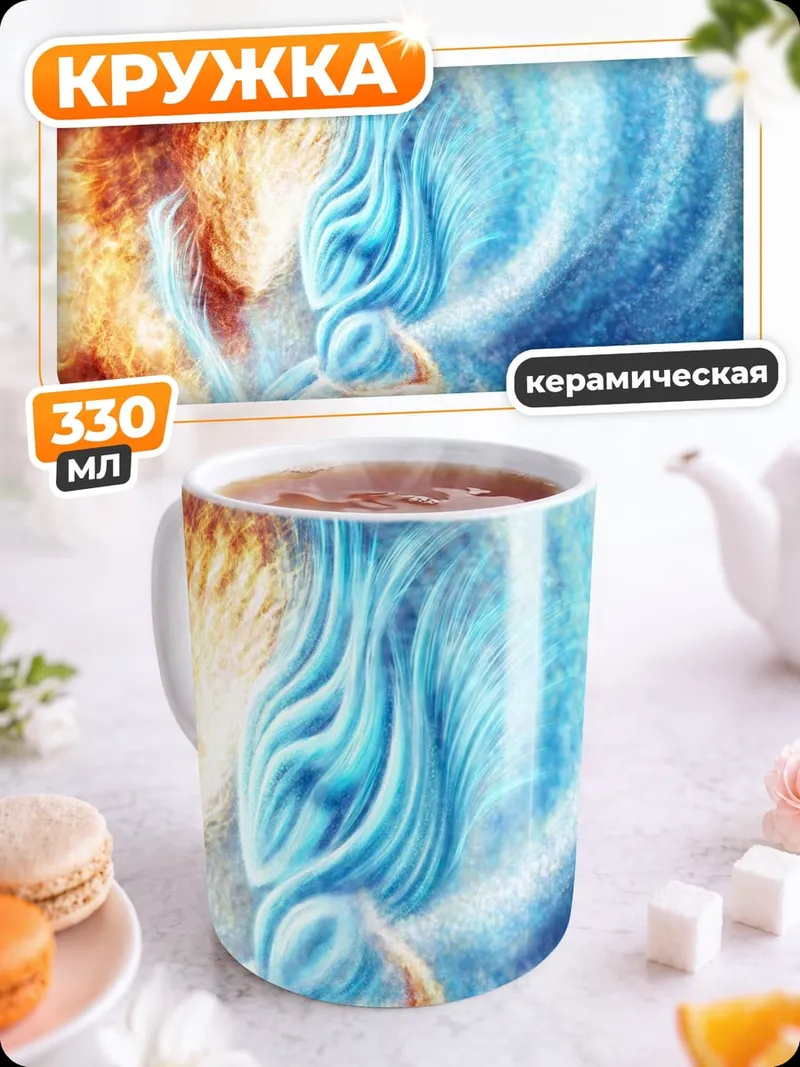 Кружка керамическая Огонь и вода