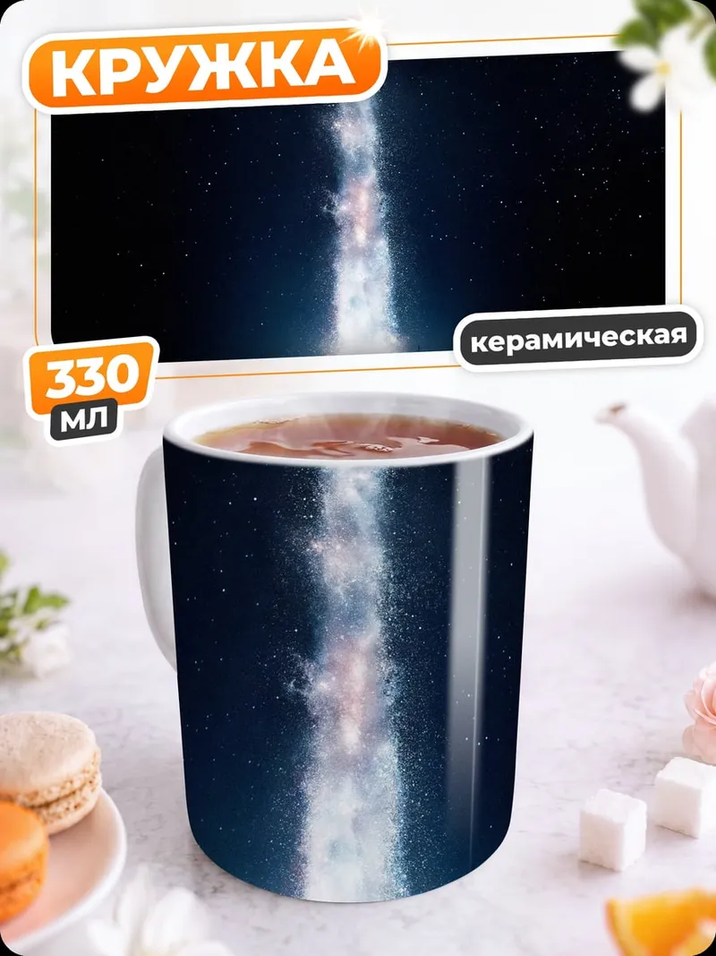 Кружка керамическая Космический луч