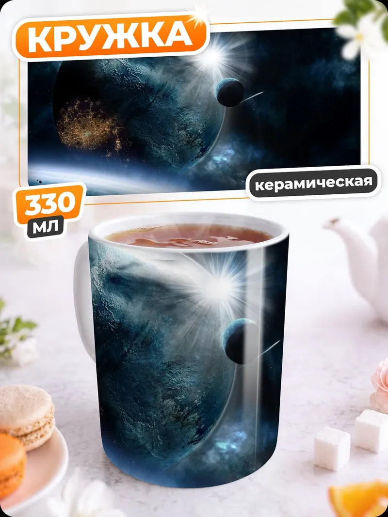 Кружка керамическая Космический пейзаж