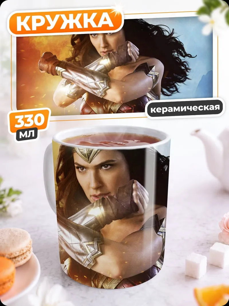 Кружка керамическая Чудо женщина