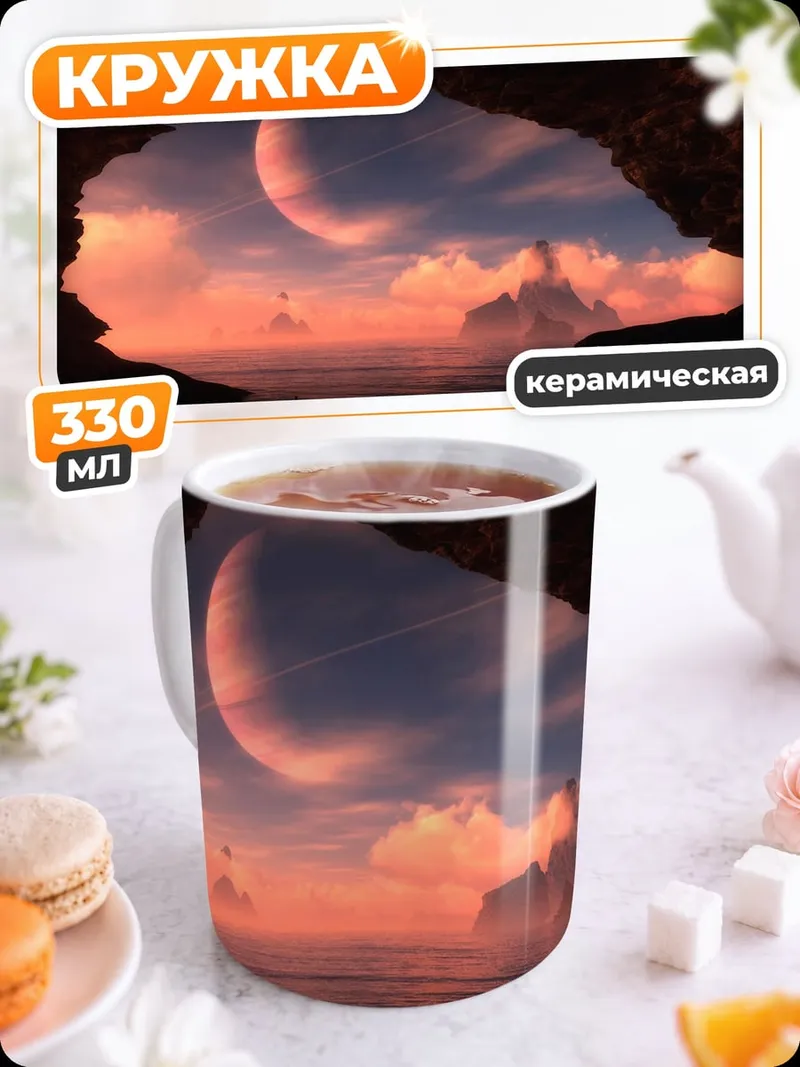 Кружка керамическая Фантастический пейзаж
