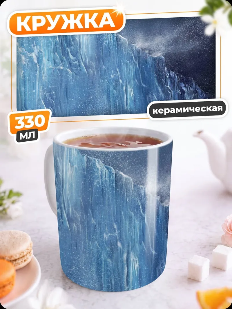 Кружка керамическая Ледяная стена