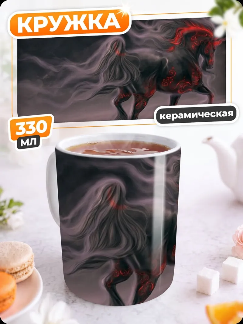 Кружка керамическая Призрачный конь