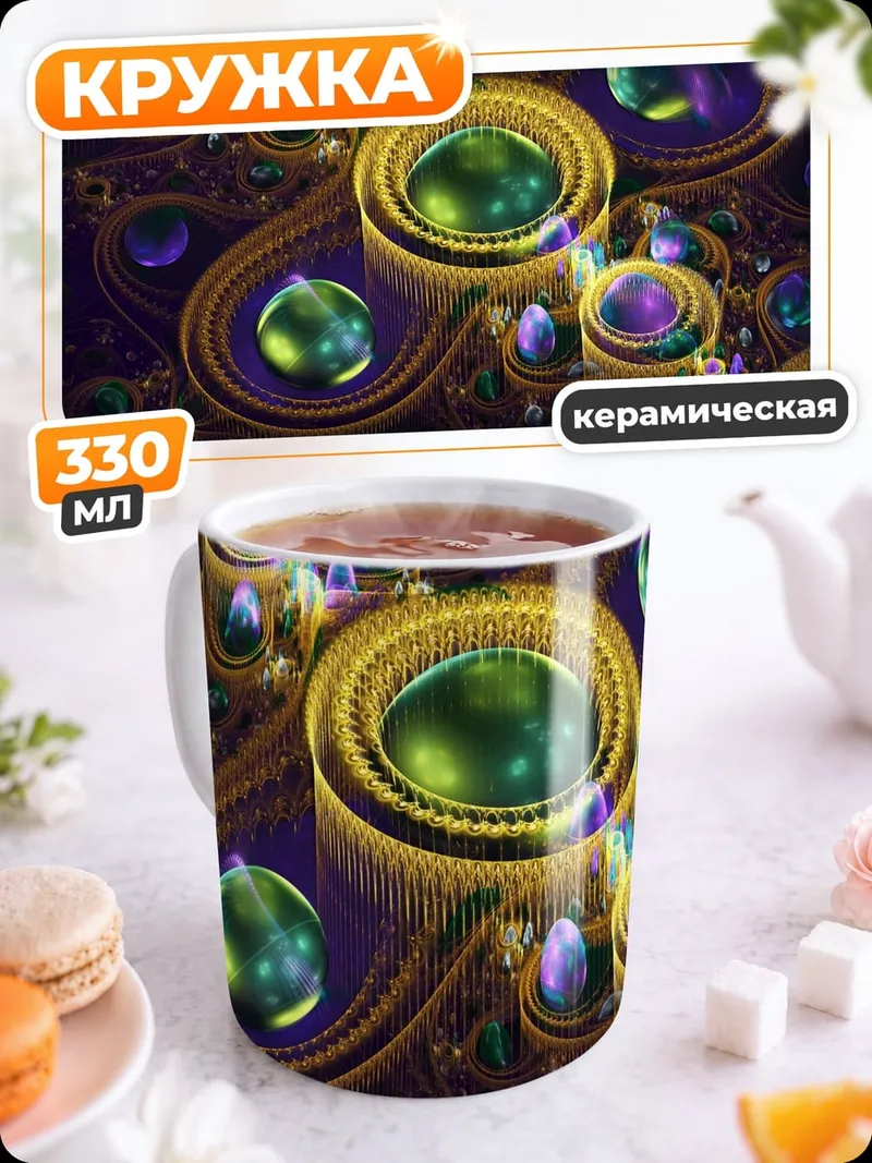 Кружка керамическая Фрактальная геометрия