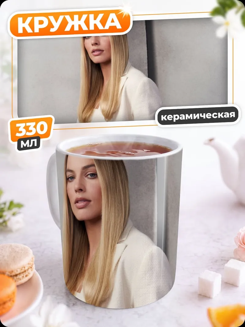 Кружка керамическая Стильная блондинка