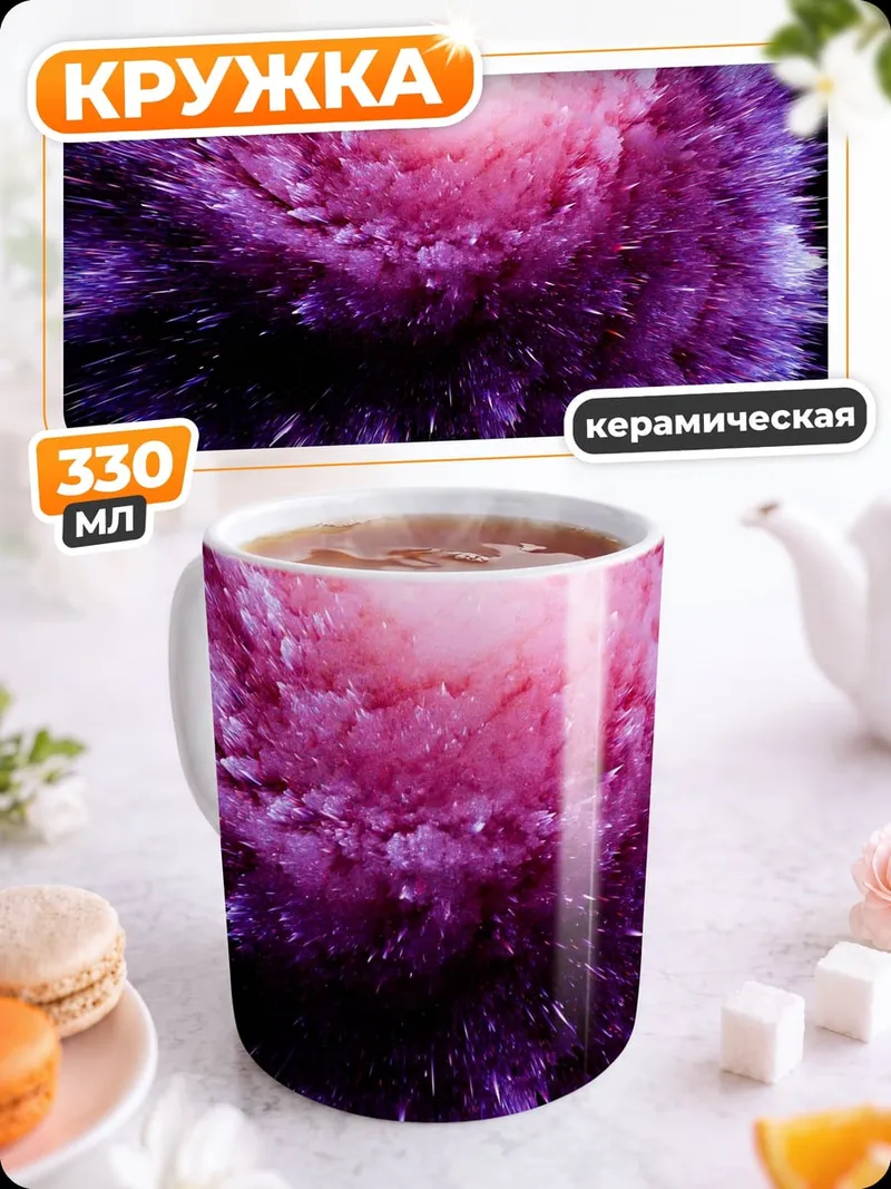 Кружка керамическая Фиолетовая галактика