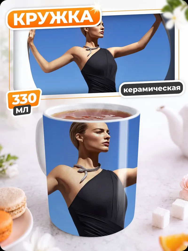 Кружка керамическая Женщина в платье