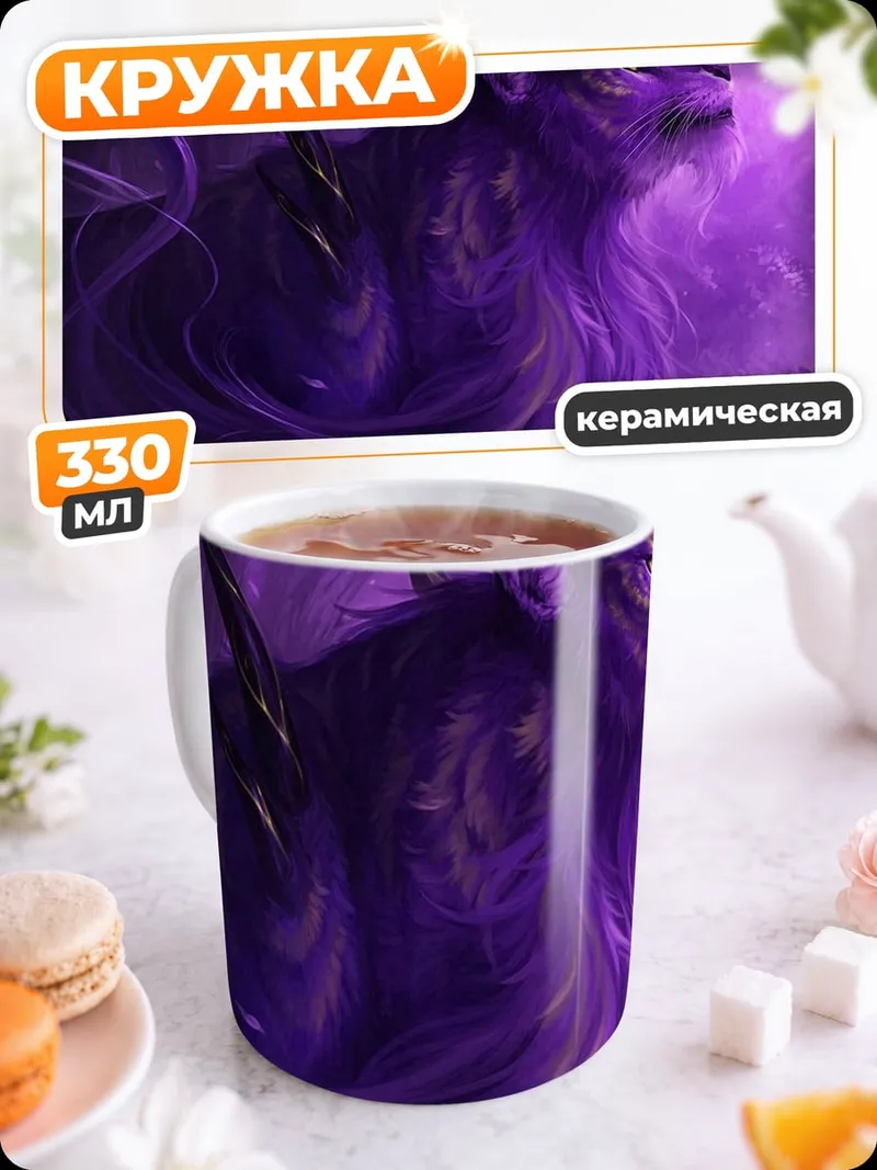 Кружка керамическая Фиолетовый зверь