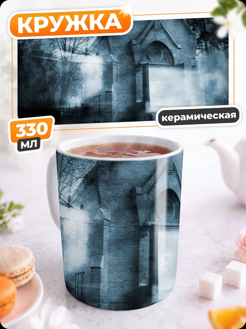 Кружка керамическая Мрачная часовня