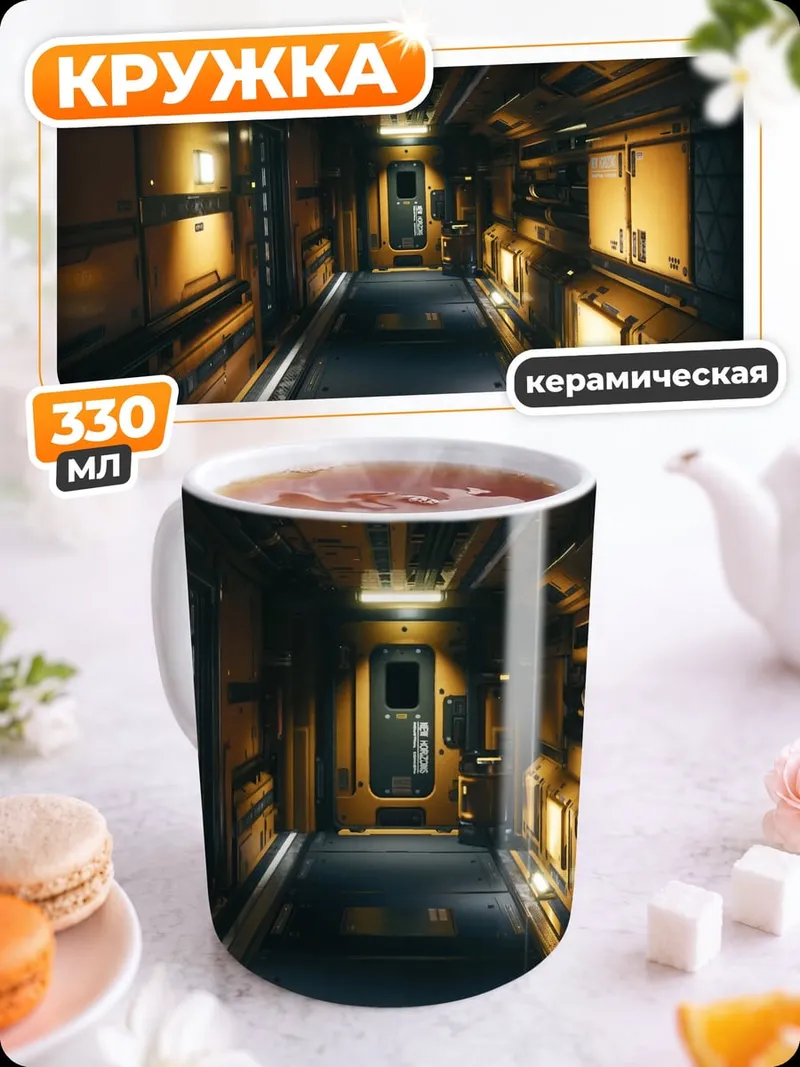 Кружка керамическая Космический коридор