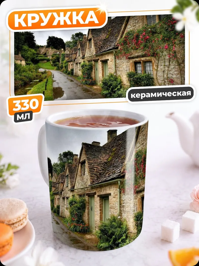 Кружка керамическая Английская деревня