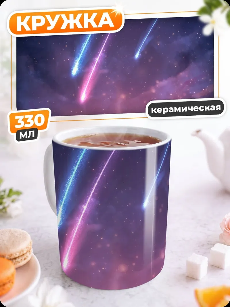 Кружка керамическая Звездный дождь