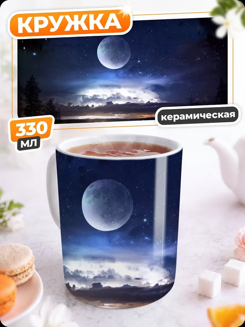 Кружка керамическая Лунная ночь