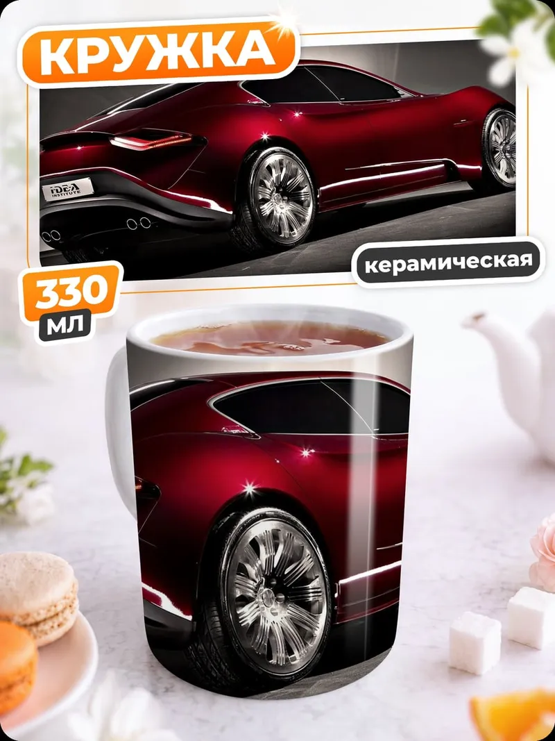 Кружка керамическая Красный спорткар