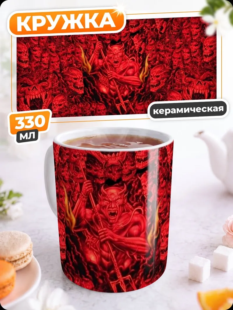 Кружка керамическая Красные демоны