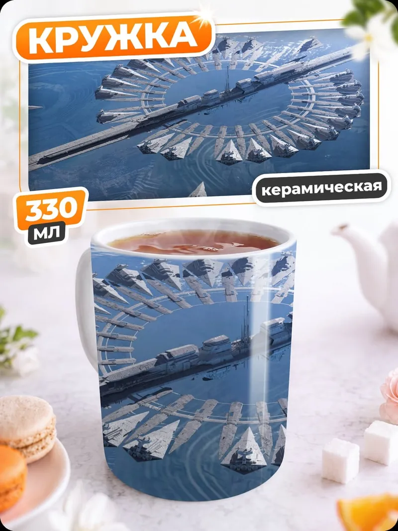 Кружка керамическая Космическая станция