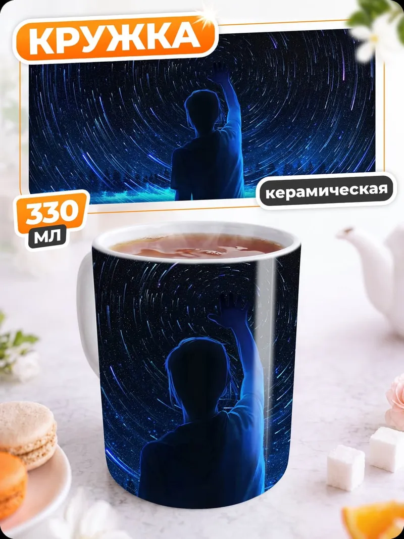 Кружка керамическая Звездная ночь