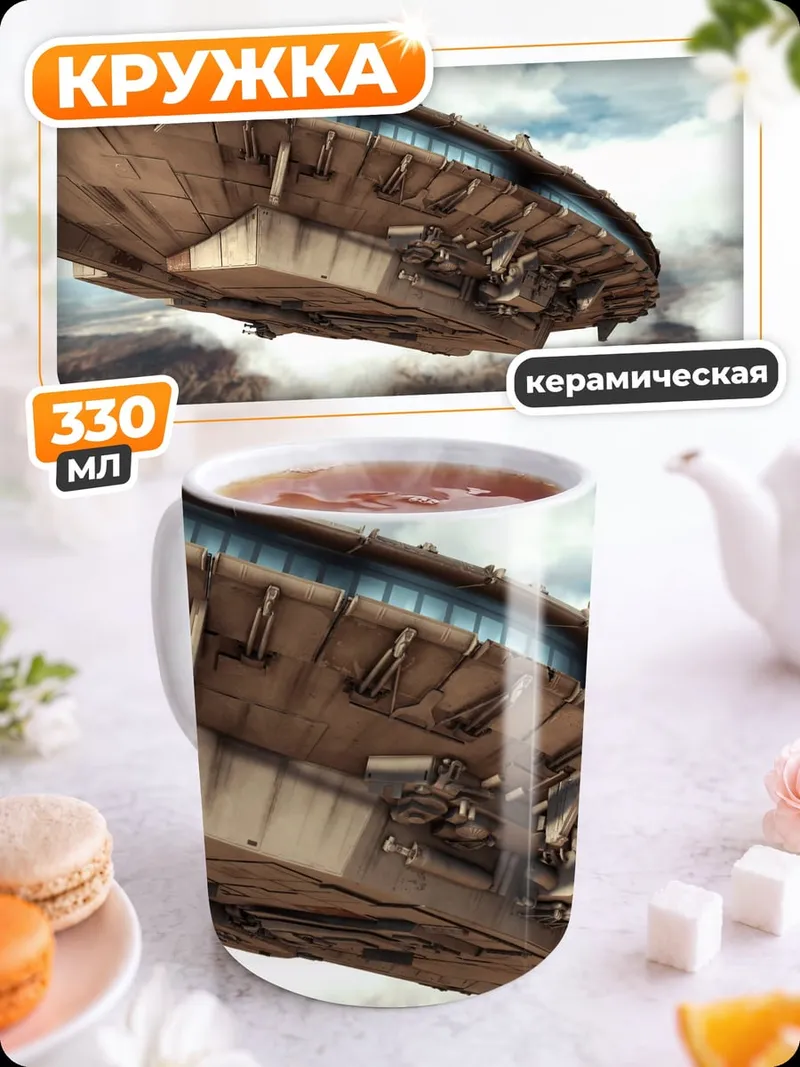Кружка керамическая Летающая тарелка